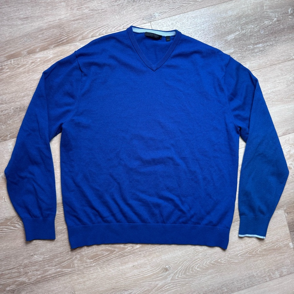 Greyson Men’s Wool Blend Sweater Size XL Blue